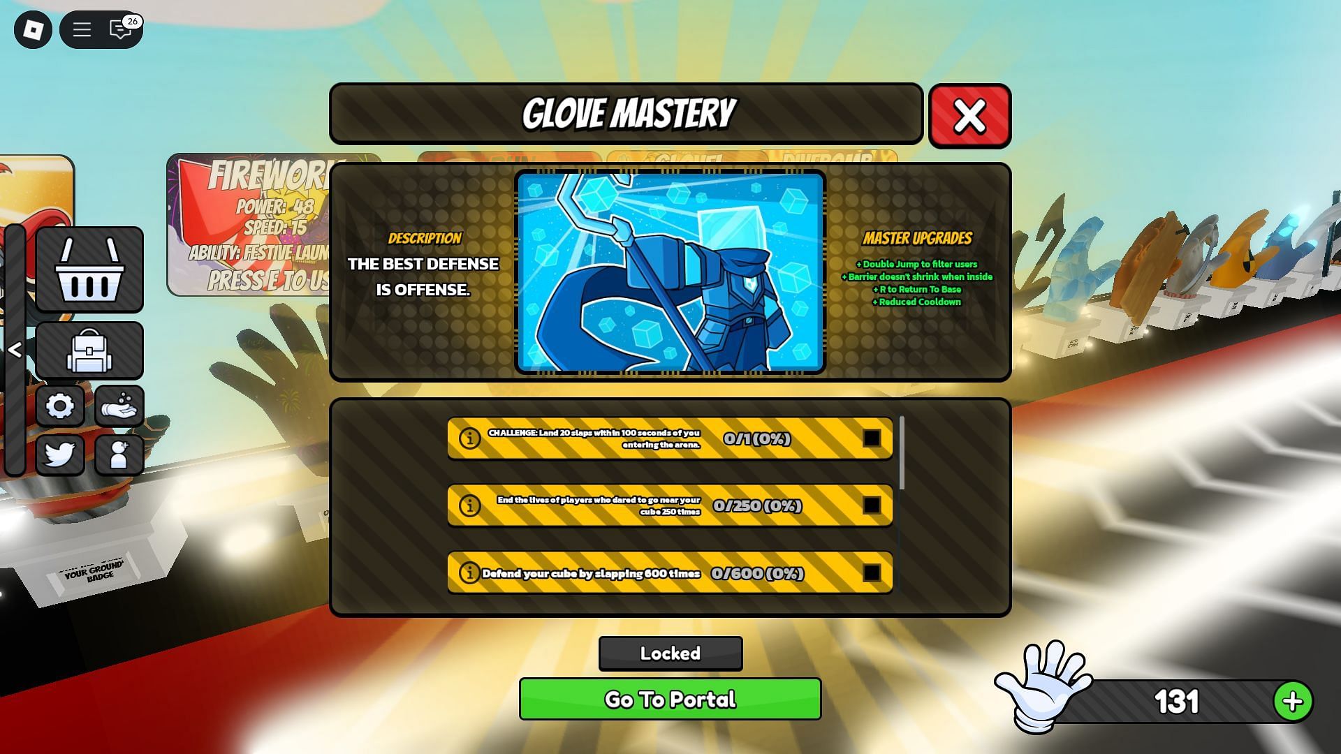 Defense Glove Mastery quest (Image via Roblox)